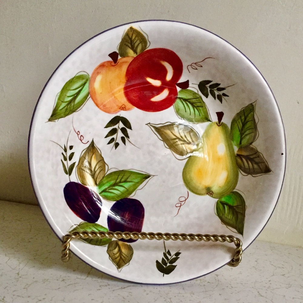 6417 ABC Oneida Vintage Fruit Stoneware Soup/Salad Bowl